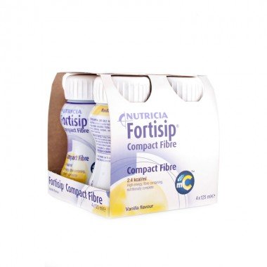Fortisip Compact Fibre Vanilla, 4 Count
