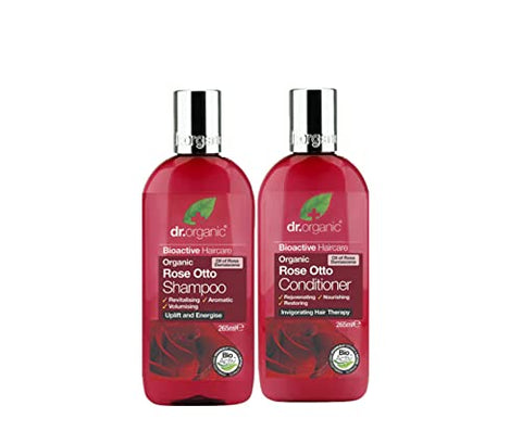 Dr Organic Rose Otto Shampoo & Conditioner Duo - VEGAN