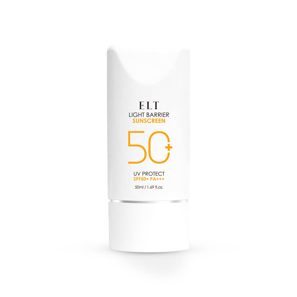 ELT Light Barrier Sunscreen SPF50+/PA+++ 50ml(1.69 fl.oz) | Light Moisturizing Korean Sunblock Non-Sticky | Hydrating Long Lasting Korean Facial Suncream Skin Protection
