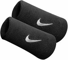 Nike Swoosh Double Wide wristbands, black&nbsp;&ndash;&nbsp;misc