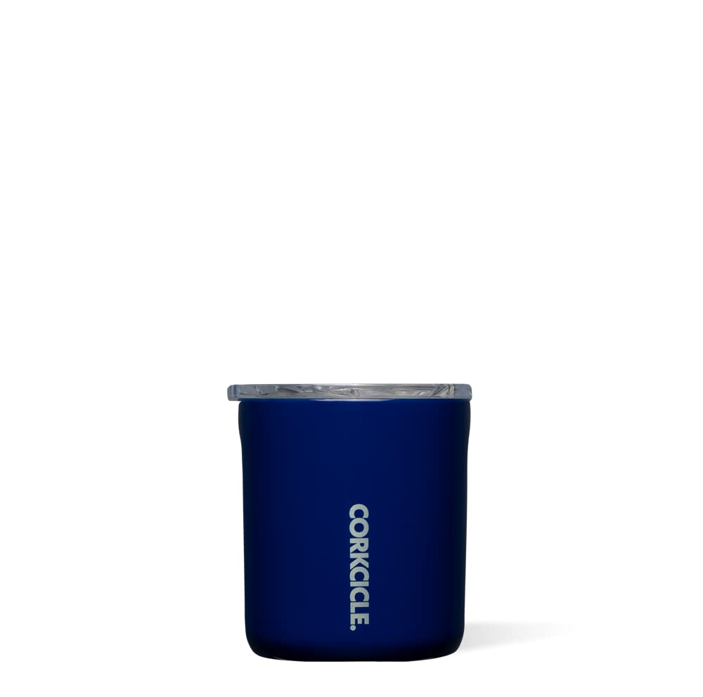 Corkcicle Buzz Cup, Triple Insulated Stainless Steel Travel Cocktail Tumbler, BPA Free, Keeps Beverages Cold for 9 Hours and Hot for 3 Hours, 12oz, Gloss Midnight Navy