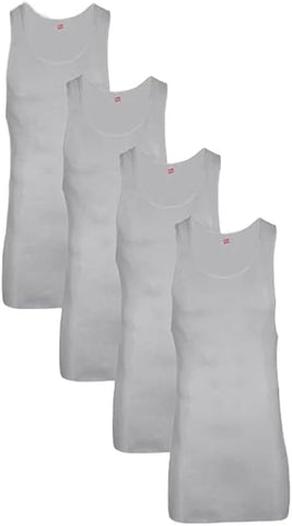Hanes Men's 3-Pack A-Tank, Grey 3-Pack, Large