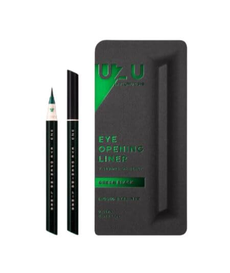 Flowfushi UZU Eye Opening Liner Liquid Eyeliner Metallic Black Platinum Black Red Black Green Black (Green Black)