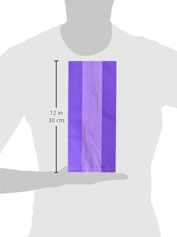 Amscan New Purple Large Cello Party Bags - 11.5" x 5" (12 Packs of 25) - Perfect for Gift Packaging & Event Celebrations - 300 Ct.