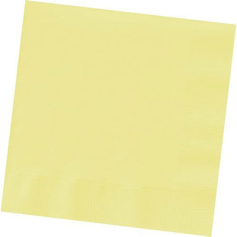 amscan Light Yellow Beverage Napkins