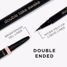 double take awake liquid liner and brightener black