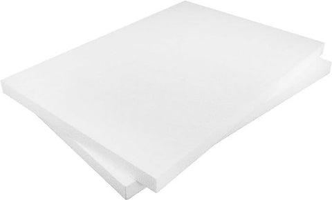 MCE-Commerce Polystyrene Sheets Rectangular 297 x 420 x 20 mm 2 Pieces for Crafts, Model Making, Creative Projects, Styrofoam, White, A3 29,7Ã—42Ã—2 cm