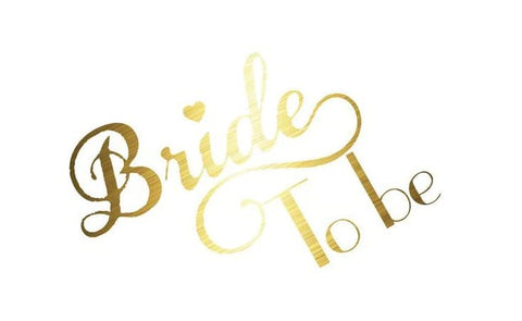 Bang Enterprise 40 American Made Bachelorette Bride Tribe Squad Gold Sparkle Metallic Individually Cut Temporary Tattoos | Party Favors For Bride, Maid of Honor, Bridesmaids