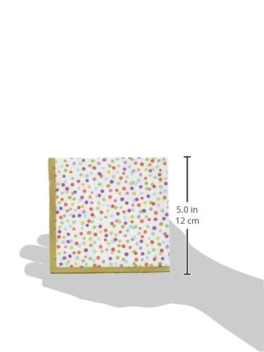 Amscan Beverage Paper Napkins - 5" x 5" - Rainbow Confetti - Pack of 36