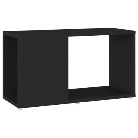vidaXL Modern Style TV Cabinet in Engineered Wood, Sleek and Classic Design, with Open Storage Compartments - Black