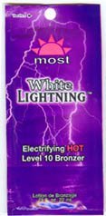 5 White Lightning Hot Tingle Tanning Lotion Packets by Most