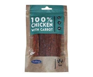 Hollings Ltd | Hollings 100% Chicken Bars With Carrot For Dogs | 3 x 7pk