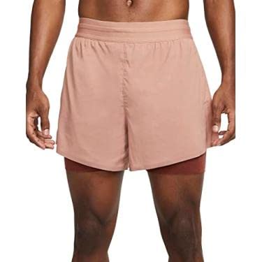 Nike MenÃ¢â‚¬â„¢S 5Ã¢â‚¬Â Yoga 2 in 1 DRI-FIT Shorts, Nude Pink/Marron, Large