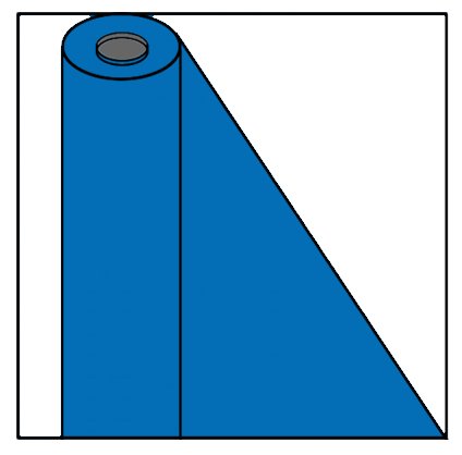 amscan PL TBLROLL 40" X100' Marine BLU