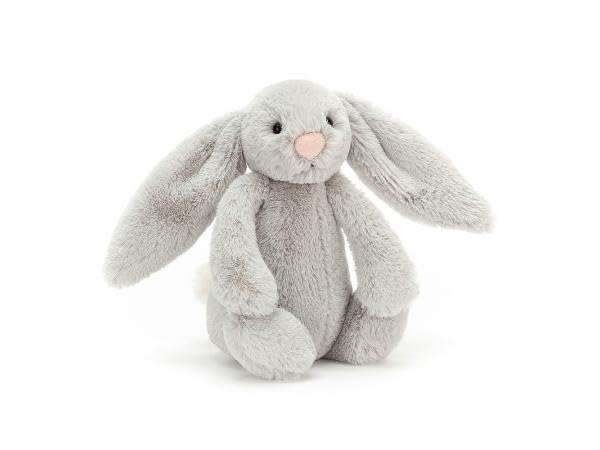 Jellycat Bashful Silver Bunny Small - L: 8 cm x l: 9 cm x h: 18 cm