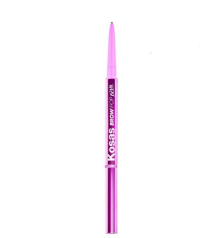 Kosas Brow Pop Nano - Ultra-Fine 1mm Brow Pencil Precision Tip - Natural-Looking Eyebrows with Finest Hairlike Stroke - All Day Wear, Hypoallergenic, Safe for Sensitive Skin - Soft Brown
