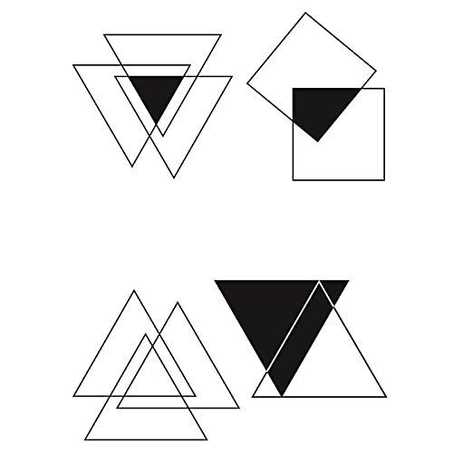 5 pcs Triangle Geometric Temporary Tattoo Men And Women Waterproof Small Fresh Simulation Tattoos