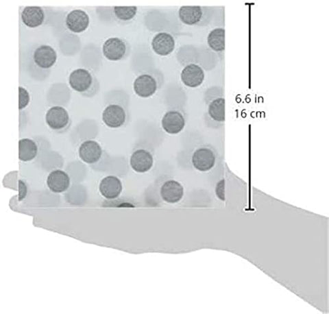 Amscan Disposable Luncheon Napkins Tableware for Parties (16 Piece), 6.5 x 6.5", White