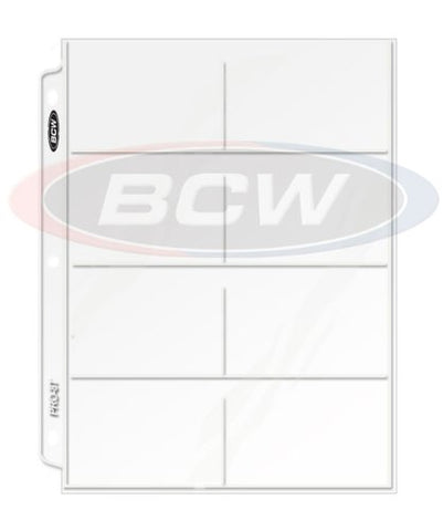 BCW Box of 100 BCW Pro 8-pocket Pages,4 1/8" X 2 3/4" - Eight Pockets Page (8 Top Load / Horizontal Slots)