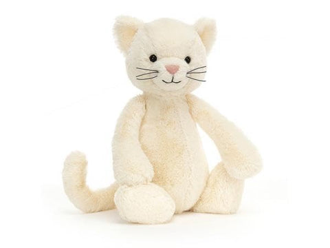 Jellycat Bashful Cream Kitten Medium - L: 9 cm x W: 12 cm x H: 31 cm