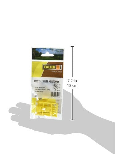 Faller 180913 Garbage Bins 2/Scenery and Accessories, Yellow