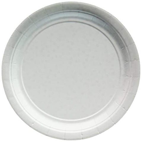 Amscan Confetti Metallic Round Plates - 7" - Multicolor - Pack of 18
