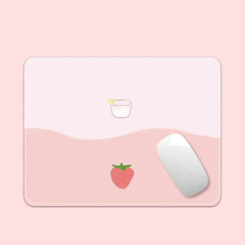 Mouse Pad Small Size Fresh Cute Simple Creative Non-Slip Thickened Lock Edge Portable Office Mouse Pad 3Mm