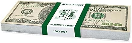 Scratch 100 x $ 100 Dollars Old Style (Real Sizes)