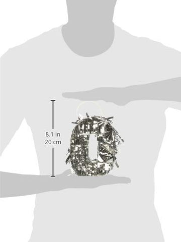 Stunning Silver Foil Number "1" Mini Pinata - 6"H x 4.5"W (1 Pc.) - Bright & Dazzling Party Decor & Aesthetic Centerpiece - Ideal for Any Event
