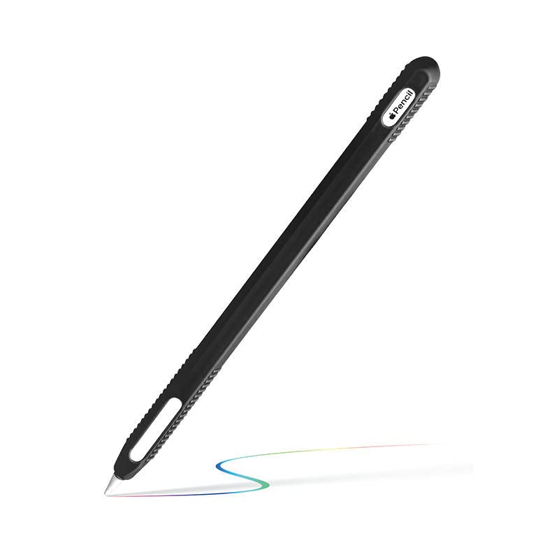 ADeight - Protective Case (Black) Compatible with Apple Pencil 2nd Generation Silicone, Gripp and Dust Free