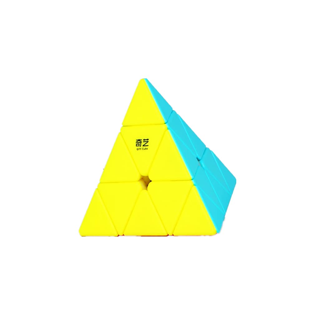 Bukefuno QY Toys Qiming Pyramid 3x3 Cube stickerless Magic MoFangGe Qiming 3x3x3 Pyraminx Puzzle Cube Speed