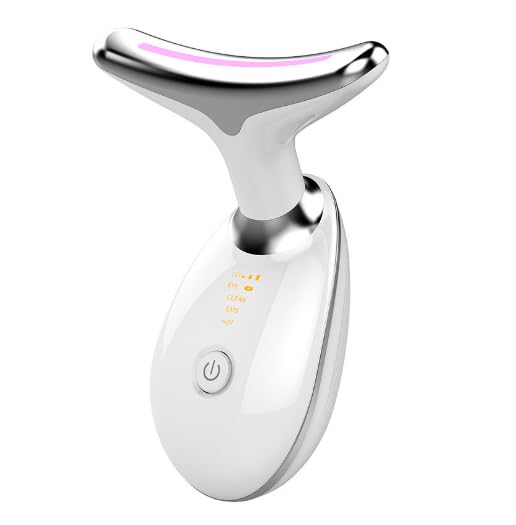 Wavy Chic Beauty Facial Massager, Wavy Chic Beauty Microcurrent Facial Device, 10 in 1 Wavy Chic Beauty Facial Device, 7 Color Wavy Chic Beauty Multifunctional Facial Massager (Color : White)