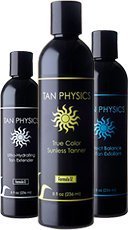 Tan Physics Pre-Tan Exfoliator, True Color Sunless Tanner, & Ultra-Hydrating Tan Extender Bundle