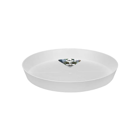 elho Loft Urban Saucer Round 17 - Saucer for Outdoor & Accessories - Ø 17.3 x H 2.4 cm - White/White