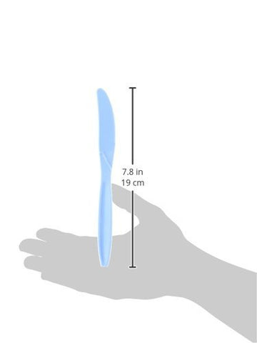 Amscan Pastel Blue Plastic Knife Big Party Pack, 100 Ct.