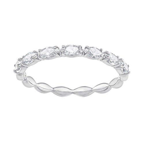 SWAROVSKI Crystal Vittore Marquise Rhodium Plated Stackable Ring - Size 8