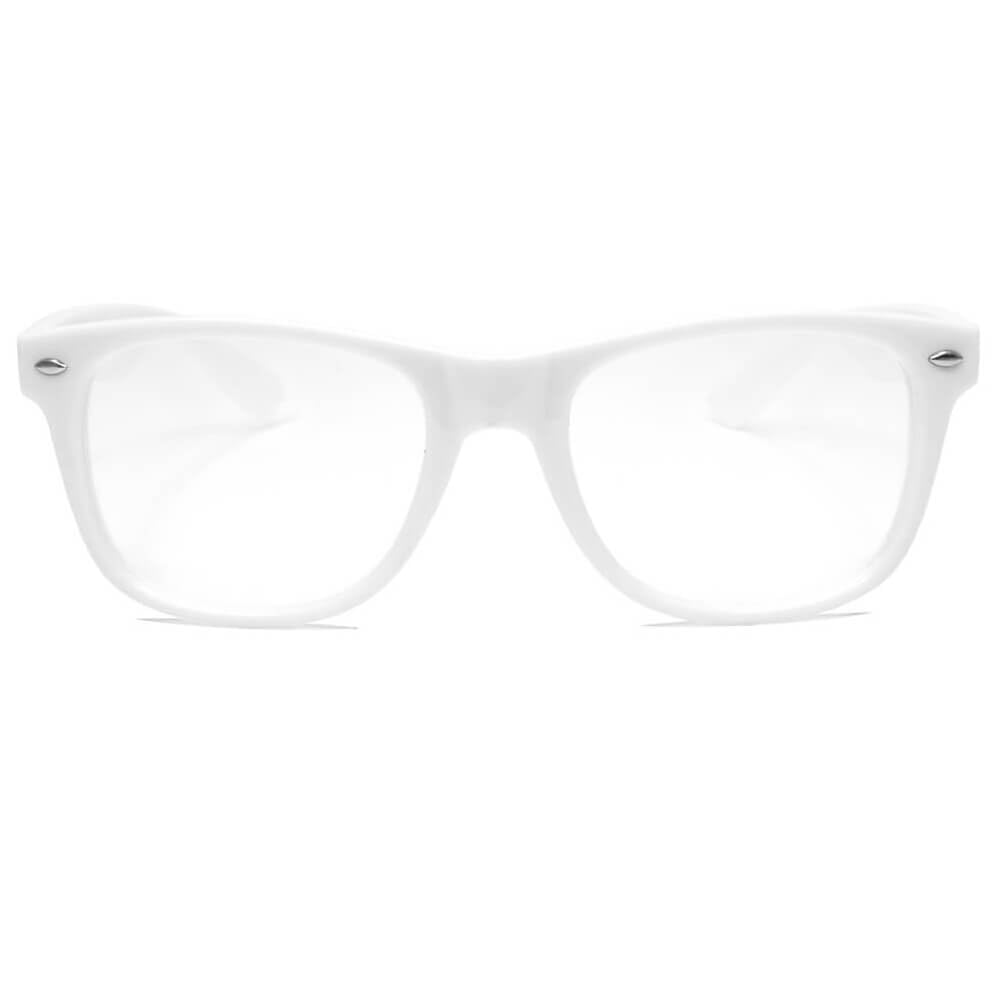 GloFX Ultimate Diffraction Glasses - White - 3D Prism Rainbow Effect - Great Edm, Festival, Concert, Fireworks, Christmas Lights, and Rave Accessory - White Frames