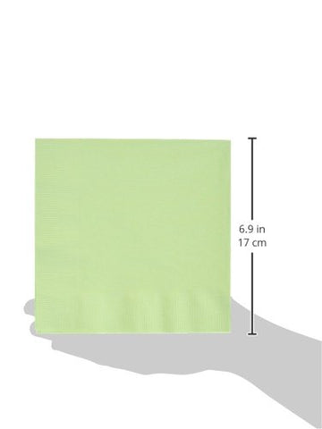 Amscan Ready3-Ply Luncheon Napkins, Leaf Green Party Supplies, 6" x 6"