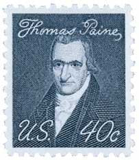 #1292 - 1968 40c Thomas Paine Postage Stamps Plate Block