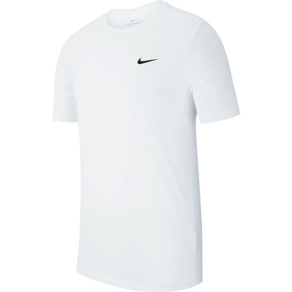 Nike Men's Dry Tee Drifit Cotton Crew Solid, White/Black, XX-Large