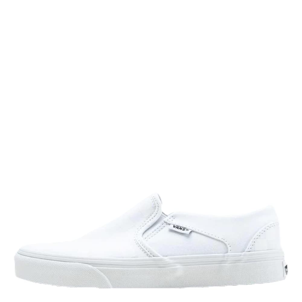 Vans Women's Asher' Slip On Trainers, White Checkerboard White White W51, 9.5