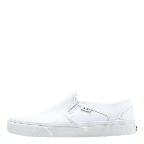Vans Women's Asher' Slip On Trainers, White Checkerboard White White W51, 9.5