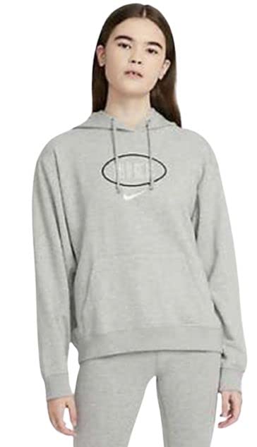 Nike Womens Varsity Knit Logo Hoodie (2X, Dark Gray Heather)