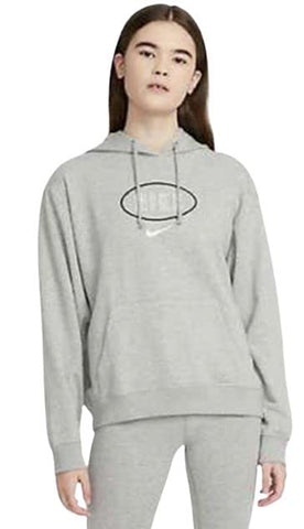 Nike Womens Varsity Knit Logo Hoodie (2X, Dark Gray Heather)