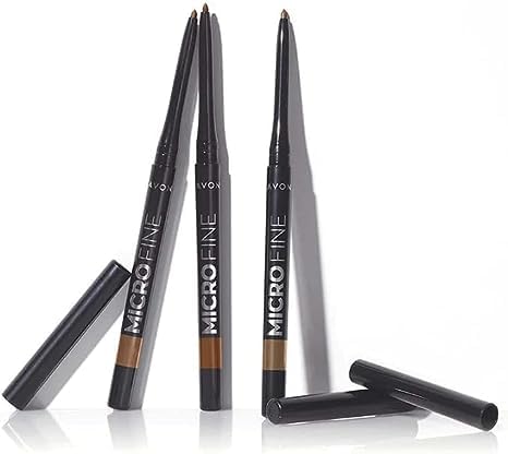Avon Micro Fine Eye Brow Definer - Twist Up Pencil-DARK BROWN (Pack of 3)