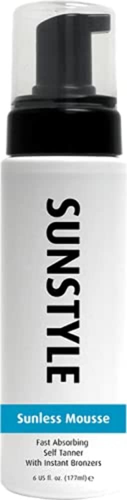 Sunstyle Sunless Bronze Self Tanner Sunless Mousse | Fast Absorbing Self-Tanner with Instant Bronzers (6 Fl Oz)