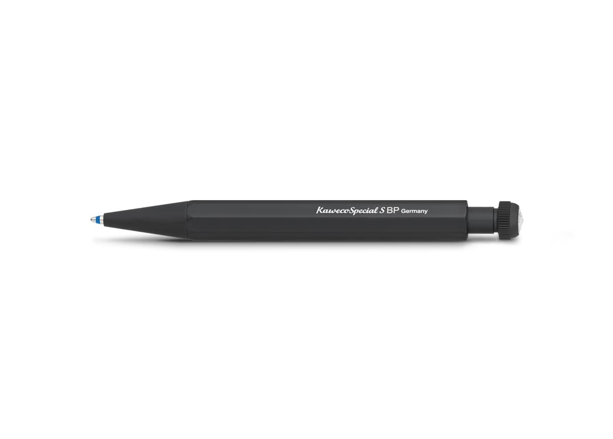 Kaweco SPECIAL S Ball Pen Black I Retractable Ballpoint Pen with Standard D1 Refills in a Tin Box I Aluminium Ball Pen 10.5 cm