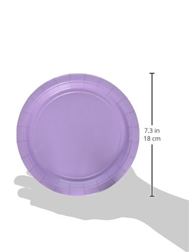 Amscan Lavender Big Party Pack Round Paper Plates - 6 3/4", 300 Ct