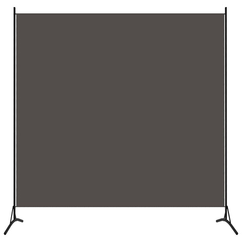 vidaXL 1-Panel Room Divider in Anthracite - Fabric and Powder-Coated Iron, Foldable - Provides Privacy and Versatile Functionality