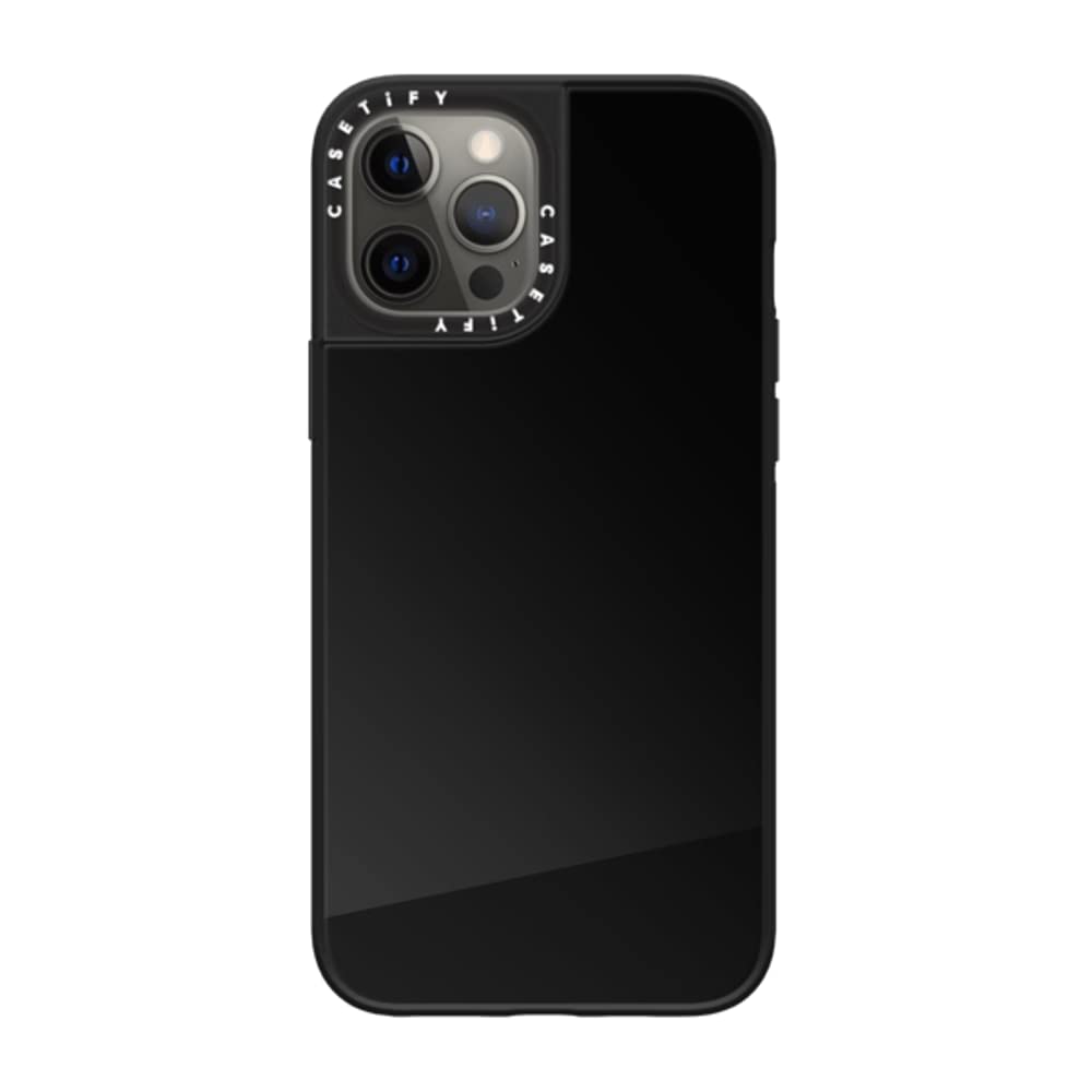 CASETiFY Mirror Case Magsafe Compatible for iPhone 12 Pro Max - Black on Black